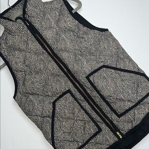 J.Crew Navy and Cream Patterned Vest